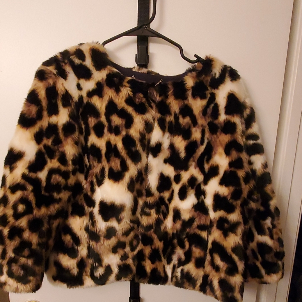 Leopard Faux fur jacket